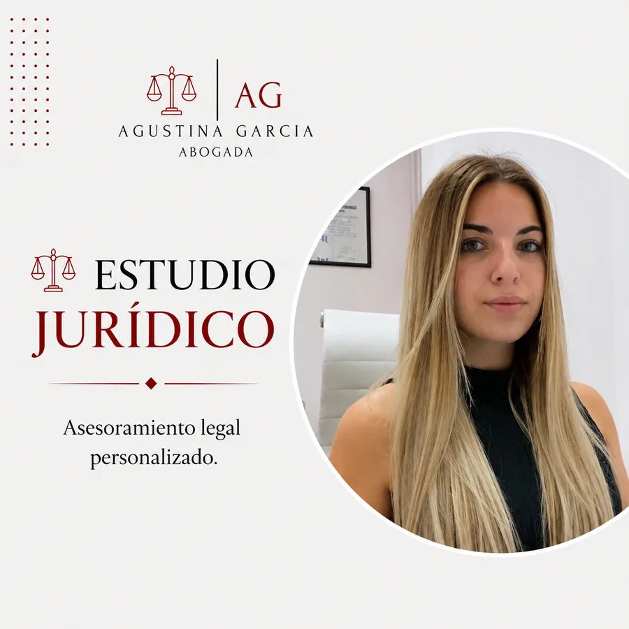 Posteo institucional de Agustina García Abogada